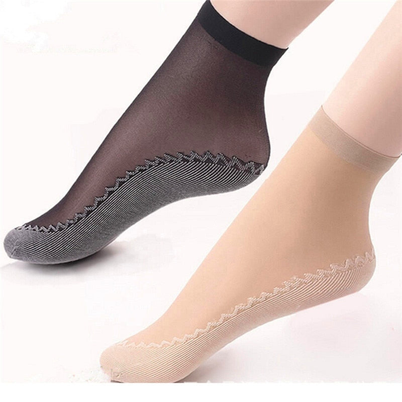 10Pairs High Quality Women Socks Velvet Silk Spring Summer