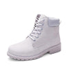 Snow boots women shoes lace-up winter boots leather women