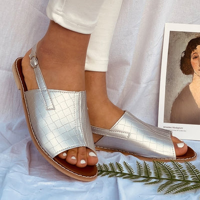 Women Sandals Soft Leather Woman Peep Toe Fashion