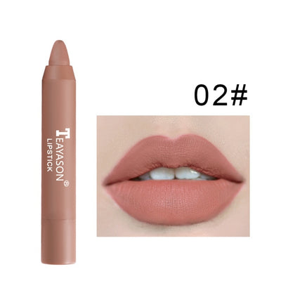 12 Colors Velvet Matte Lipsticks Pencil Waterproof Long Lasting