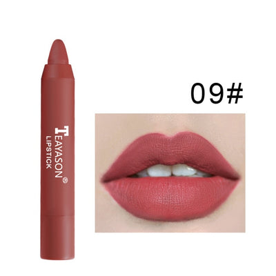 12 Colors Velvet Matte Lipsticks Pencil Waterproof Long Lasting