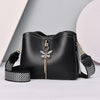 Fashon Women's Bucket Shoulder Bag PU Leather Weave