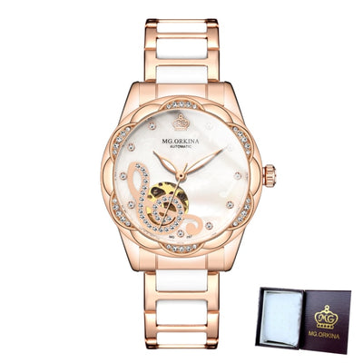 New Women's Watches Diamond Luxury Design Ceramic Stainless