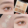 New 9 Colors Nude Shimmer Matte Eyeshadow Pallete Glitter