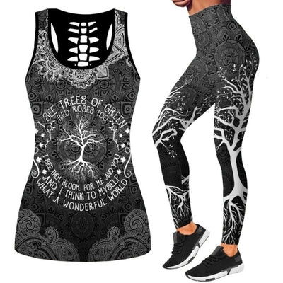 Women 2 pieces set seamless sportwear women clothes Print fitness