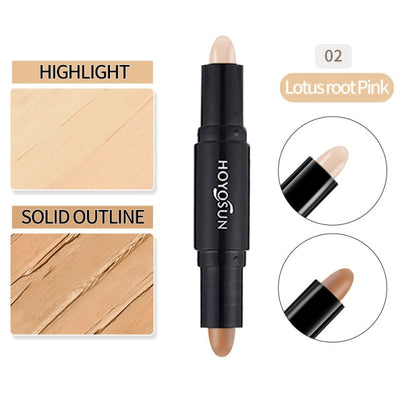 1 Piece 2 In 1 Round Of Facial Concealer Makeup Foundation